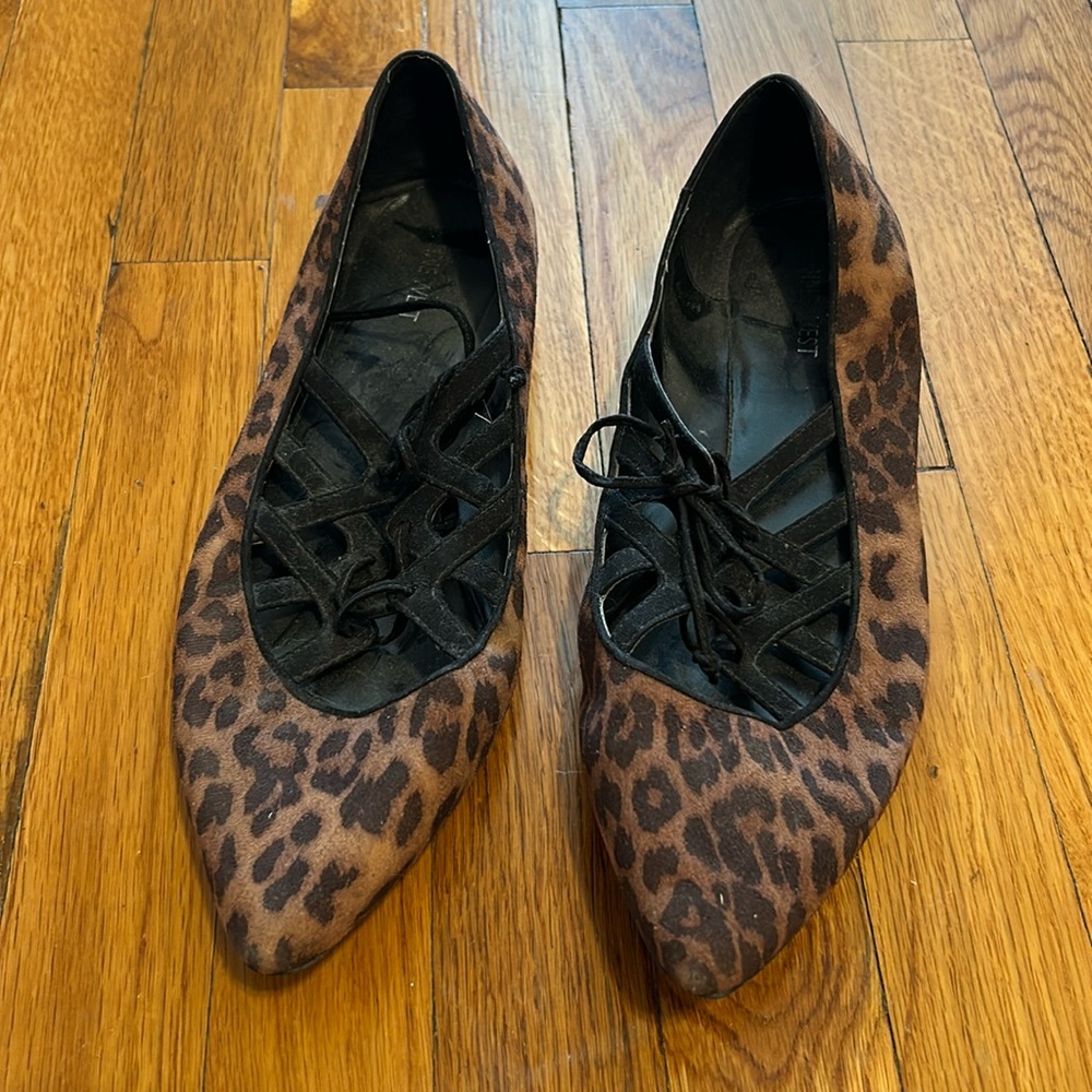 Nine West animal print flats size 12.